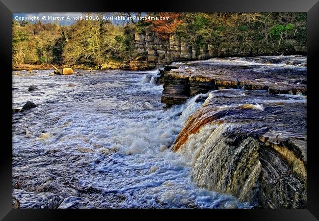 River Swale at Richmond Yorkshire Framed Print by Martyn Arnold