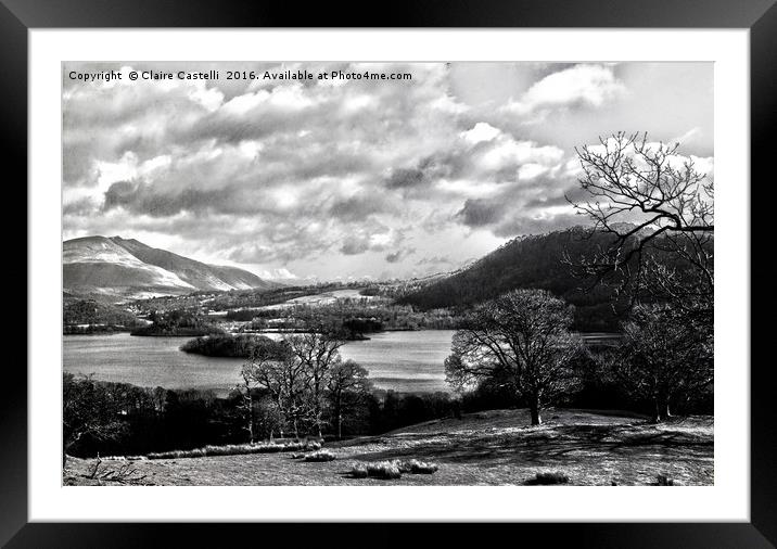 Lake District Framed Mounted Print by Claire Castelli