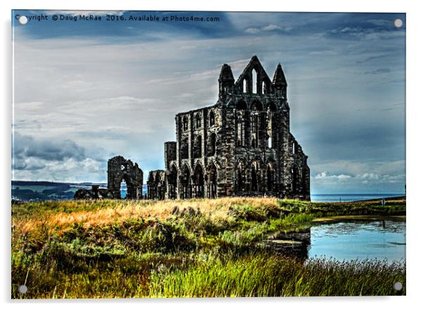 Whitby Abbey Acrylic by Doug McRae