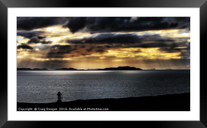 Rhue Lighthouse - Ullapool Scotland Framed Mounted Print by Craig Doogan