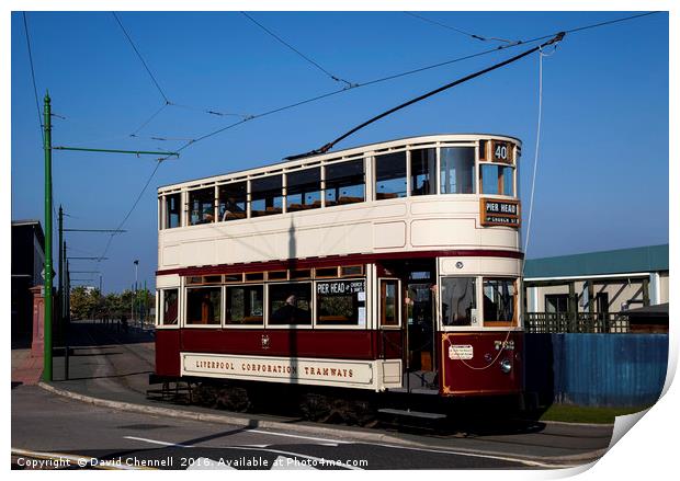 Liverpool Corporation Tram 762  Print by David Chennell