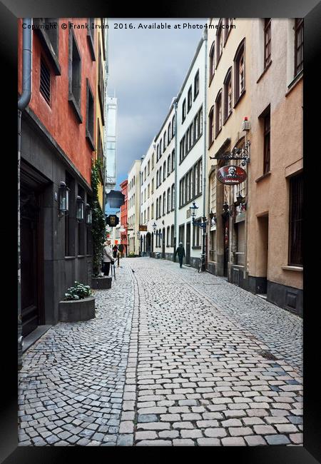 A side street in Cologne Framed Print by Frank Irwin