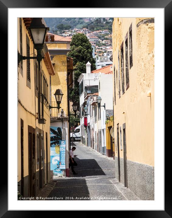 Funchal Old City, Madeira Framed Mounted Print by Raymond Davis