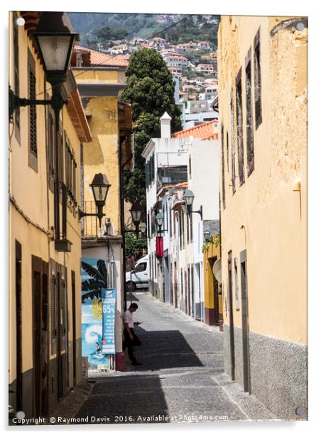 Funchal Old City, Madeira Acrylic by Raymond Davis