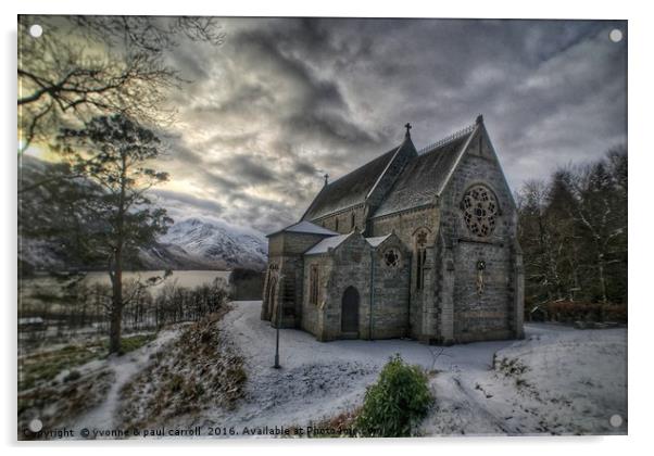 Church at Glenfinnan Acrylic by yvonne & paul carroll