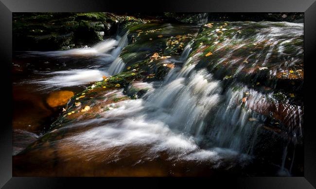 Derbyshire waterfall Framed Print by Andrew Kearton