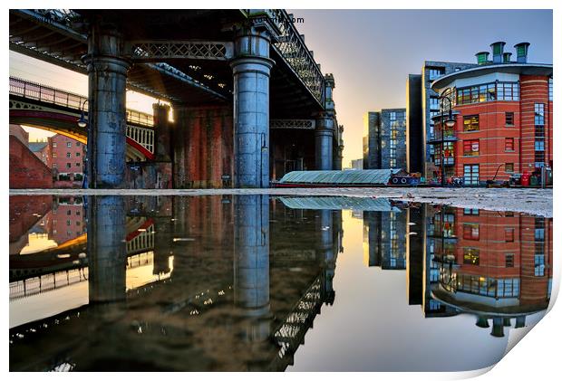 Castlefield Reflections Print by Jason Connolly
