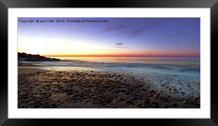Morning pebbles. Framed Mounted Print by paul cobb