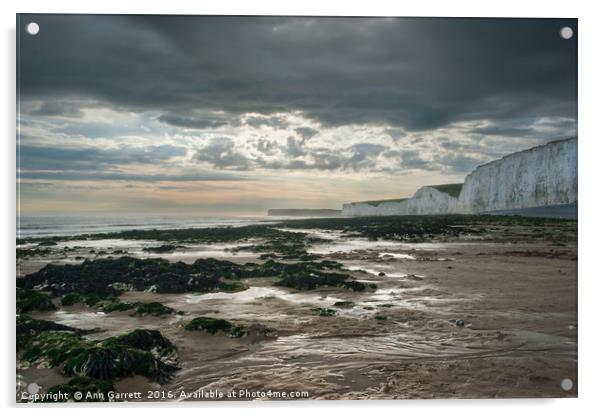 The Seven Sisters, Sussex Acrylic by Ann Garrett