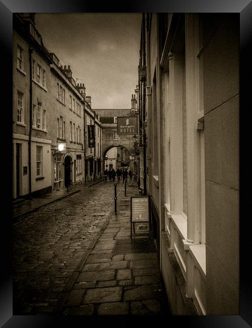 Wet Streets, Bath, England, UK Framed Print by Mark Llewellyn