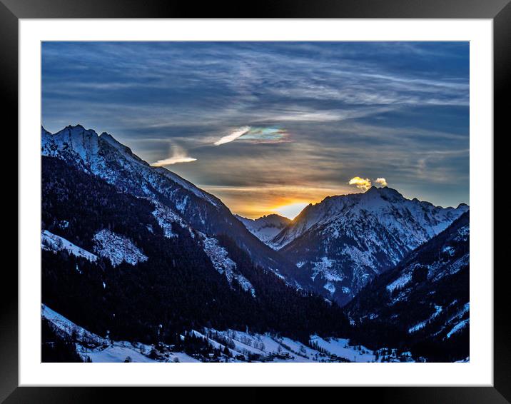 Rohrmoos Sunrise, Austria Framed Mounted Print by Mark Llewellyn
