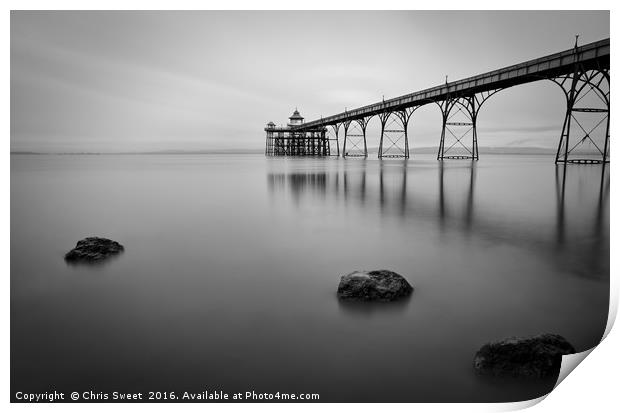 Clevedon Pier Print by Chris Sweet