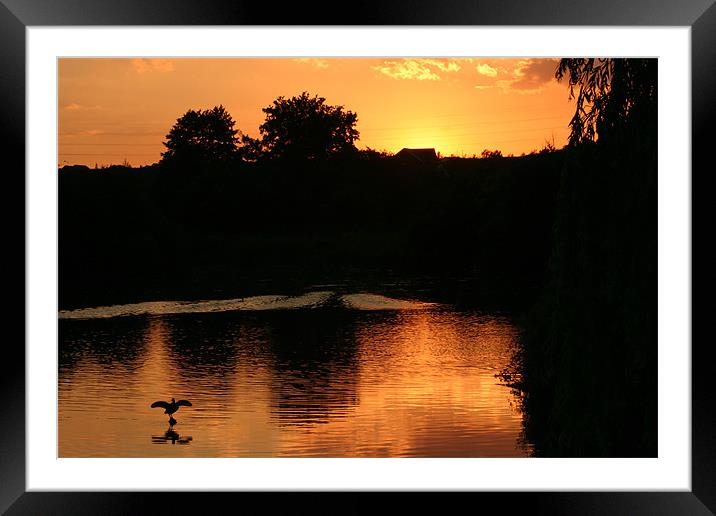 Sunset Framed Mounted Print by Ian Middleton