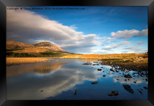 Reflection on Loch Cill Chriosd Framed Print by Tracey Whitefoot