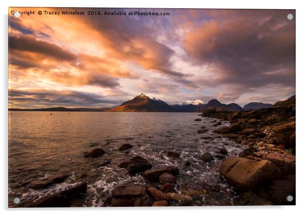 Elgol Sunset  Acrylic by Tracey Whitefoot
