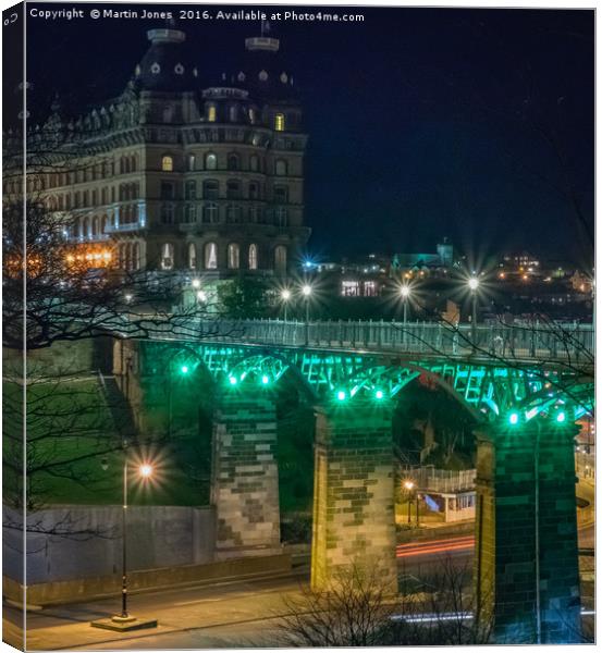 The Spa Bridge and the Grand Hotel, Scarborough. Canvas Print by K7 Photography
