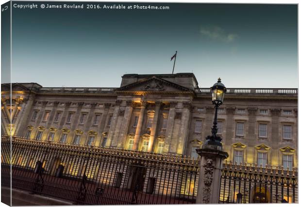 Buckingham Palace, London Canvas Print by James Rowland
