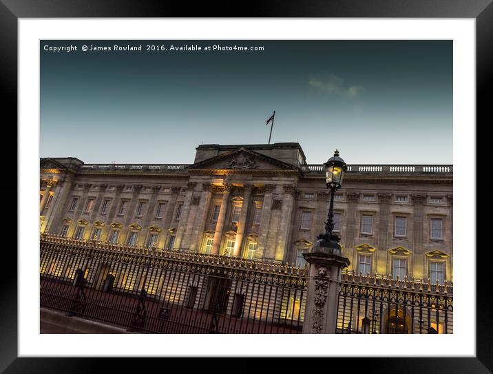 Buckingham Palace, London Framed Mounted Print by James Rowland