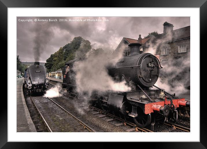 Smoke and Steam (colour) Framed Mounted Print by Antony Burch