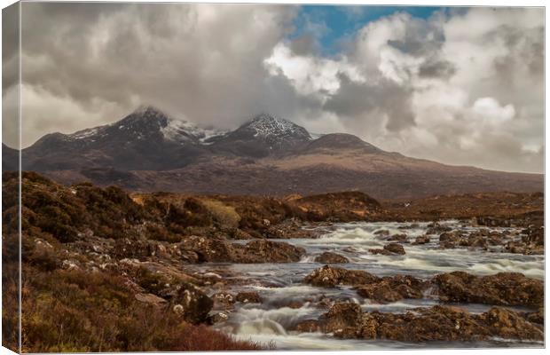 The Cuillins hills at Sligachen Canvas Print by Rob Lester