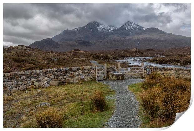 Path to the Cuillins Print by Rob Lester