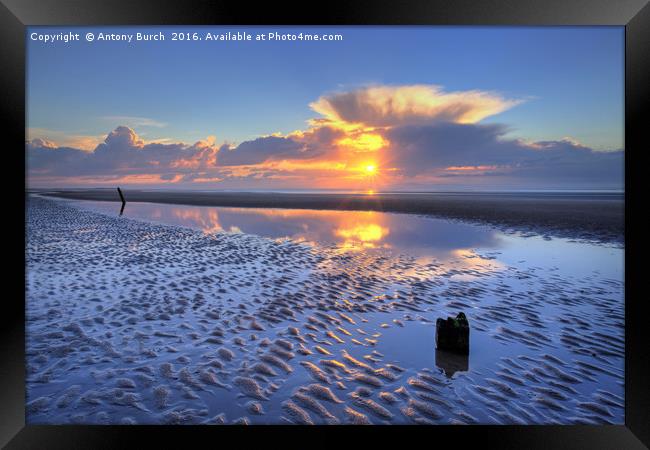 Brancaster Sunset 2 Framed Print by Antony Burch