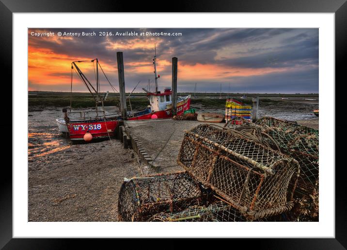 Brancaster Staithe Framed Mounted Print by Antony Burch