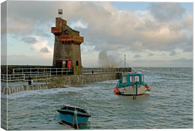 High Tide at Lynmouth Canvas Print by graham young