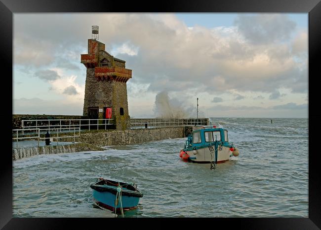 High Tide at Lynmouth Framed Print by graham young