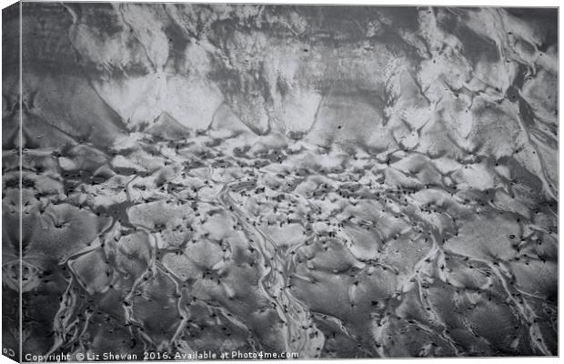 Sand Patterns on the Jurassic Coast Dorset - Art i Canvas Print by Liz Shewan