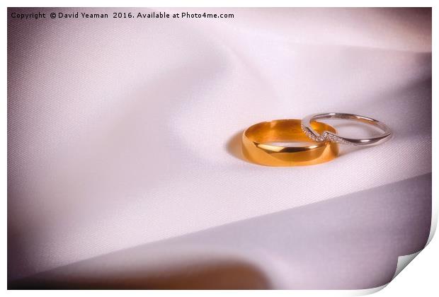 Wedding Rings Print by David Yeaman