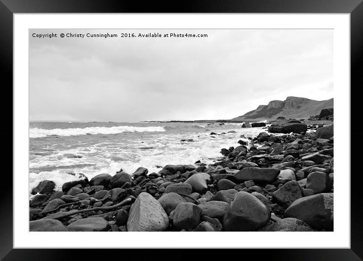 Staffin Beach 001-1 Framed Mounted Print by Christy Cunningham