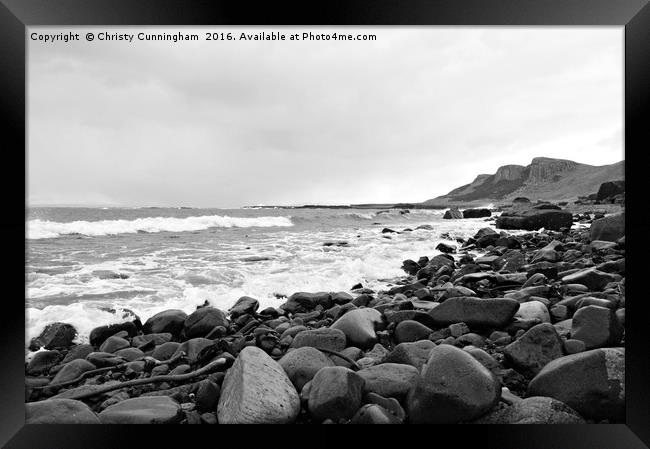 Staffin Beach 001-1 Framed Print by Christy Cunningham