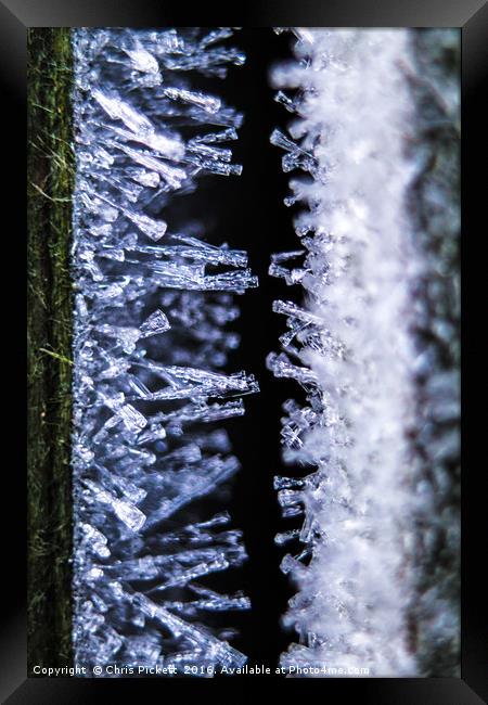 Ice Crystals Framed Print by Chris Pickett