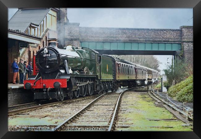 6990 Witherslack Hall arriving at Quorn and Woodho Framed Print by David Birchall