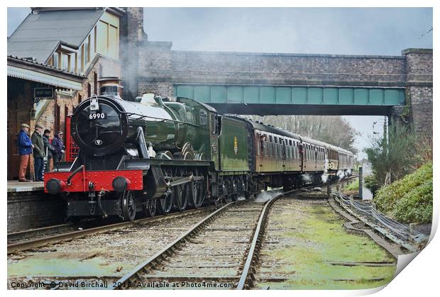 6990 Witherslack Hall arriving at Quorn and Woodho Print by David Birchall