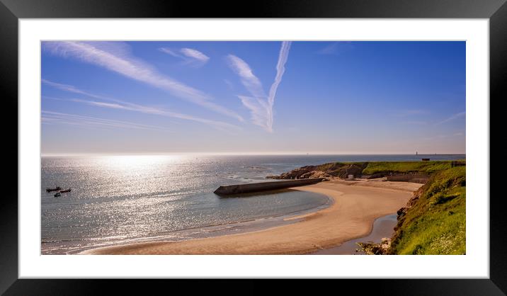 Dreamy Cullercoats Bay  Framed Mounted Print by Naylor's Photography