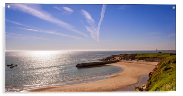 Dreamy Cullercoats Bay  Acrylic by Naylor's Photography