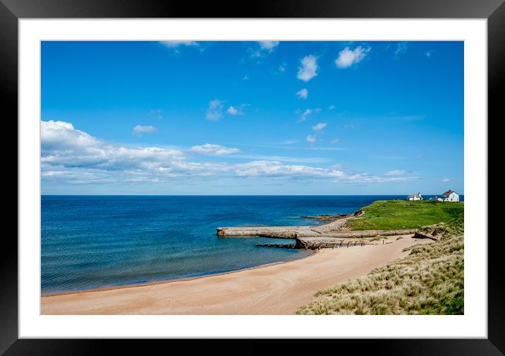 The Pier at Seaton Sluice Framed Mounted Print by Naylor's Photography