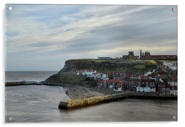 Whitby Harbour Acrylic by Sarah Couzens