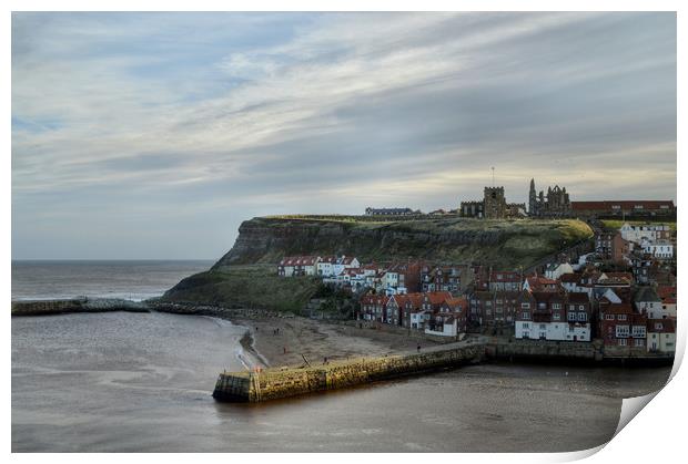 Whitby Harbour Print by Sarah Couzens