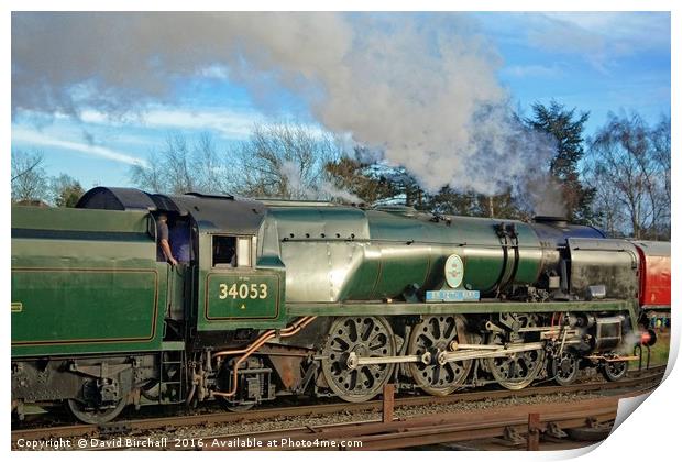 Steam train elegance - 34053 Sir Keith Park Print by David Birchall