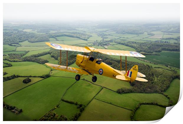 Going solo: RAF Tiger Moth Print by Gary Eason