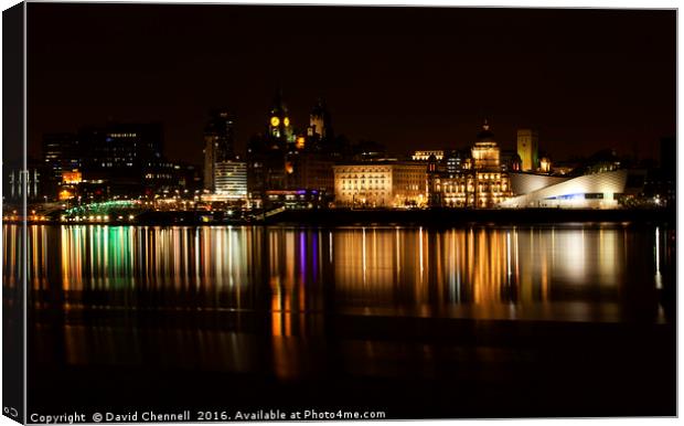 Liverpool Cityscape  Canvas Print by David Chennell