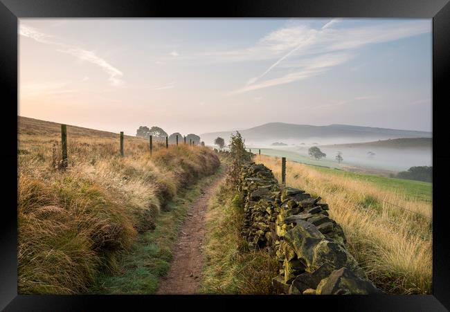 Autumn morning walk Framed Print by Andrew Kearton