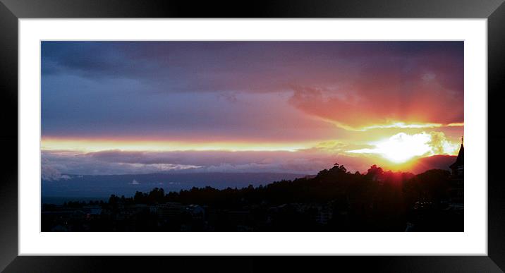 Sunset Framed Mounted Print by Shek Hamed