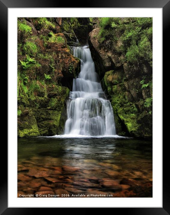Farthing Falls - Scotland Framed Mounted Print by Craig Doogan