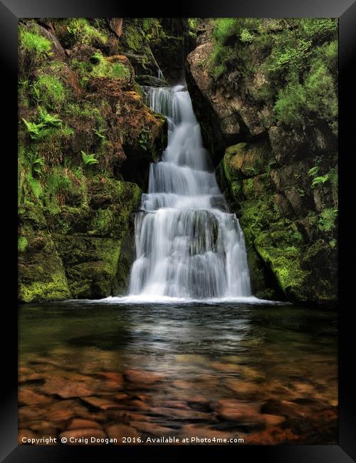 Farthing Falls - Scotland Framed Print by Craig Doogan
