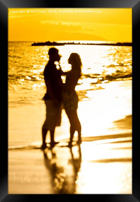 Romance at sunset Framed Print by Phil Crean