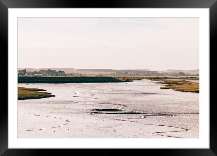 Low tide salt marsh at Burnham Overy Staithe, Norf Framed Mounted Print by Liam Grant